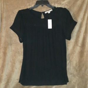 Loft Black Blouse size M NWT